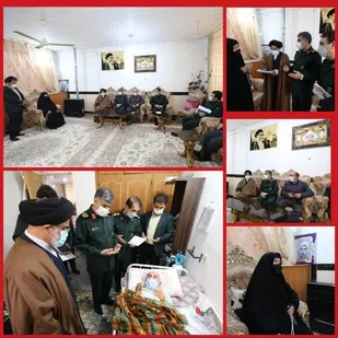 دیدار سردار شاکرمی با خانواده طلبه شهید علی مومنی در دهلران