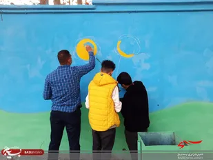 رنگ آمیزی مدرسه کمیل کلاک توسط گروه جهادی مکتب عاشورا