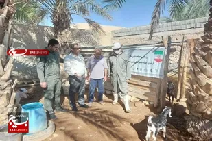 برگزاری اردوی جهادی مشترک بسیج سازندگی سپاه ناحیه خنج و اداره دامپزشکی شهرستان خنج در رزمایش جهادگران فاطمی ۳