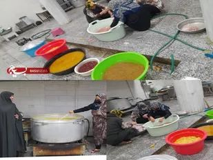 طبخ غذای نذری به مناسبت شهادت حضرت فاطمه زهرا (س)