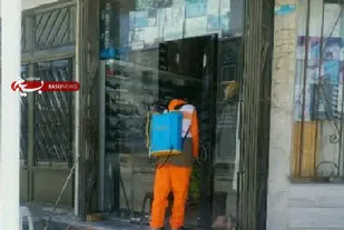 عملیات ضدعفونی معابر و اماکن عمومی روستای ویست خوانسار