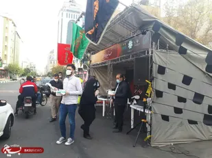 تصاویر از موکب حوزه مقاومت بسیج صندوق فولاد به مناسبت اربعین