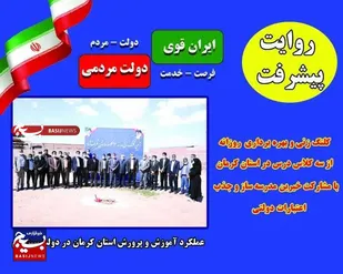 کلنگ زنی و بهره برداری از روزانه ۳ کلاس درس در استان کرمان در یکسال اخیر