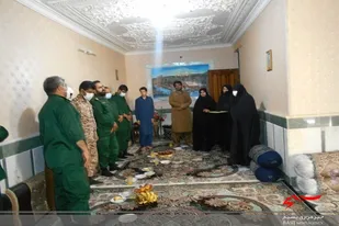 دیدار فرمانده سپاه چابهار با خانواده شهید میربلوچ زهی