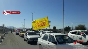 راهپیمایی خودرویی و موتوری در کهنوج برگزار شد