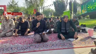 زیارت عاشورا در گلزار شهدای کرکوند برگزار شد