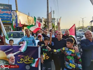 تجمع مردم شهر حسن آبادفشافویه برای قدردانی از &laquo;وعده صادق&raquo;