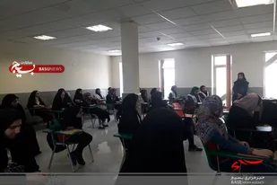 برگزاری آزمون مقدماتی هلال احمر در پایگاه عفاف بهار