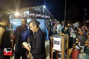 آغاز به کار موکب اساتید بسیجی دانشگاه شیراز درمسیر تردد زائران اربعین