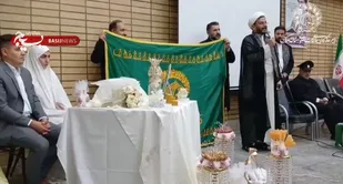 خطبه عقد زوج دانشجو توسط خدام رضوی قرائت شد