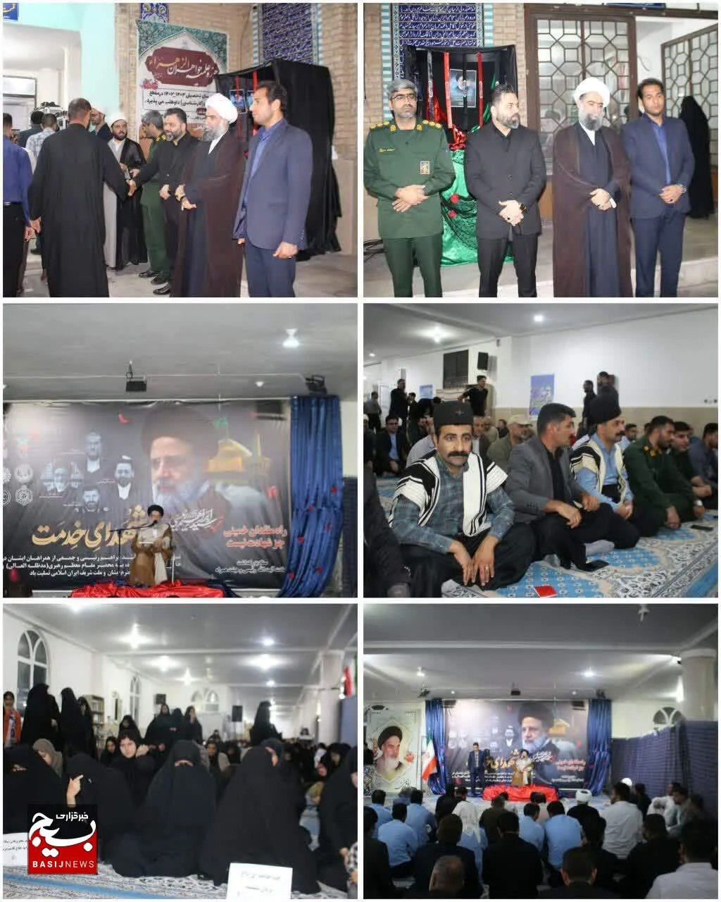 مراسم بزرگداشت شهادت آیت‌الله رئیسی و وزیر امورخارجه در حرم مطهر پیامبر باران برگزار شد
