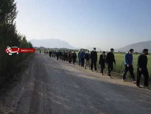 پیاده روی رزمندگان در شهرستان فارسان