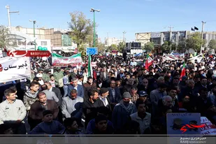 راهپیمایی پرشور ۱۳ آبان ماه در کبودراهنگ