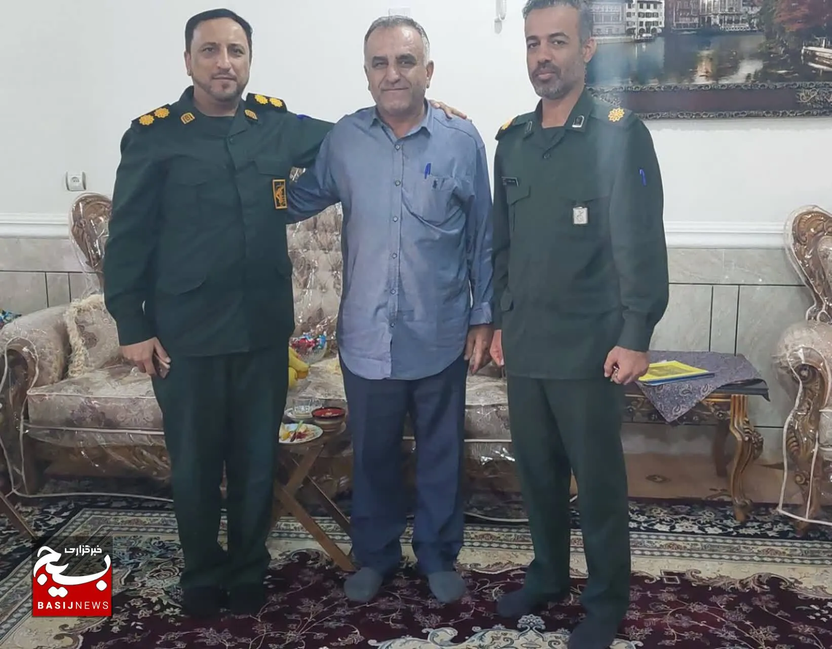 دیدار فرمانده سپاه شهرستان لالی با پیشکسوت و رزمنده دفاع مقدس