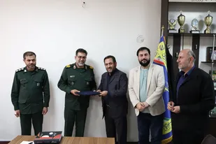 دیدار رئیس سازمان بسیج هنرمندان کشور با فرمانده سپاه انصارالحسین(ع) همدان