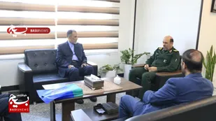 دیدار مدیر کانون های خدمت رضوی استان البرز، با فرمانده سپاه امام حسن مجتبی علیه السلام به روایت تصویر