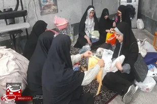 جمع&zwnj;آوری و آماده&zwnj;سازی کمک&zwnj;های مردمی به جبهه مقاومت توسط خواهران بسیجی نهاوند