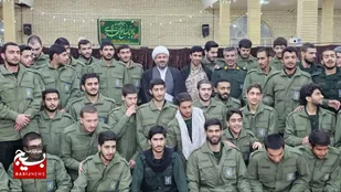 دیدار دانشجویان دانشگاه افسری و تربیت پاسداری امام حسین (ع) با امام جمعه گتوند
