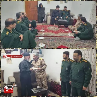 دیدار مسئولان سپاه کربلا با خانواده شهیدان شریف کاظمی در عباس&zwnj;آباد
