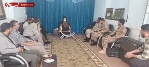 دیدار رزمندگان گردان فاحین حضرت علی اکبر (علیه السلام)با امام جمعه شهر مبارکه