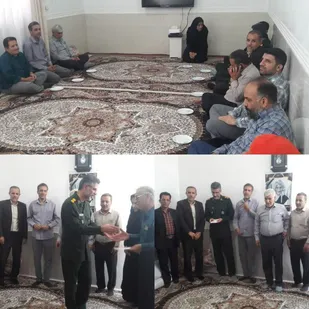 دیدار وتکریم خانواده های شهید حسین حیدری و شهید علی حمیدی