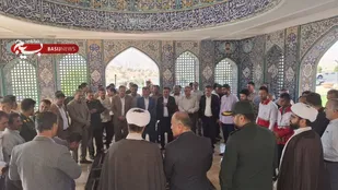 آیین غبارروبی مزار شهدا در شهرستان دزپارت با حضور مسئولان برگزار شد