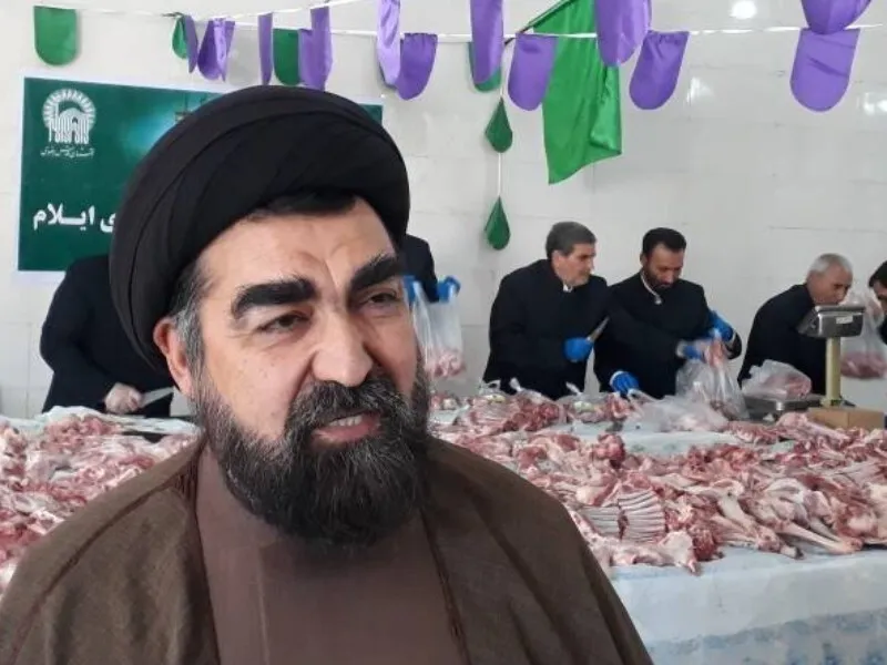 توزیع ۲ تن گوشت گرم گوسفند بین نیازمند ایلامی
