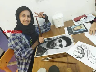 کارگاه و مسابقه نقاشی با موضوع " شهدای شاهچراغ " در باشت برگزار شد
