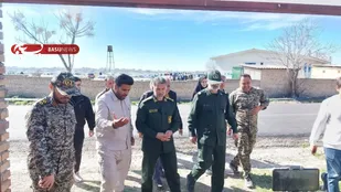 رزمایش گروههای جهادی با محوریت قرارگاه شهدای مدافع حرم پهنه شرق استان گلستان در روستای سارجه کر