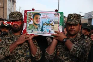 مراسم تشییع شهید سجاد پور جباری در بندرگز برگزارشد