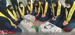مراسم گرامیداشت سه شهید دانش آموز حادثه تروریستی شاهچراغ