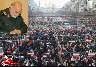 تقدیر فرمانده سپاه امام رضا(ع) از حضور گسترده و هوشمندانه مردم در راهپیمایی ۲۲ بهمن