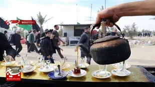 پذیرایی موکب امام حسن مجتبی(ع) از زائران حضرت علی بن موسی الرضا(ع)