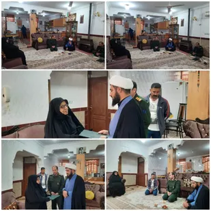 دیدار با خانواده شهید دوستانی پشتکوهی شهرستان بدره