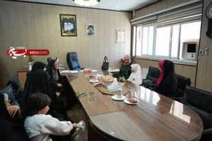 مراسم بدرقه فرزند شهید محسن کوه&zwnj;خیل به کلاس اول، با حضور سردار حیدرنیا