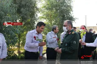 تجلیل سردار مولایی فرمانده سپاه البرز از آتش نشانان شهرستان اشتهارد+عکس