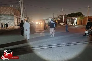 حضور میدانی فرمانده حوزه مقاومت بسیج شهید عباس گلزاری در مراسم عزاداری نهمین شب محرم مسجد آل&zwnj;علی علیه السلام