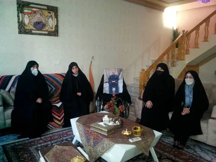 دیدار و سرکشی از خانواده های معظم جانباز شهیدحاج حمید فروشی وشهیده ربابه کمالی