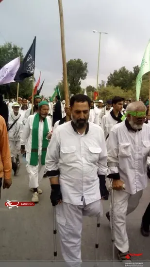 استقبال مردم بروجن از کاروان پیاده مشهد تا کربلا