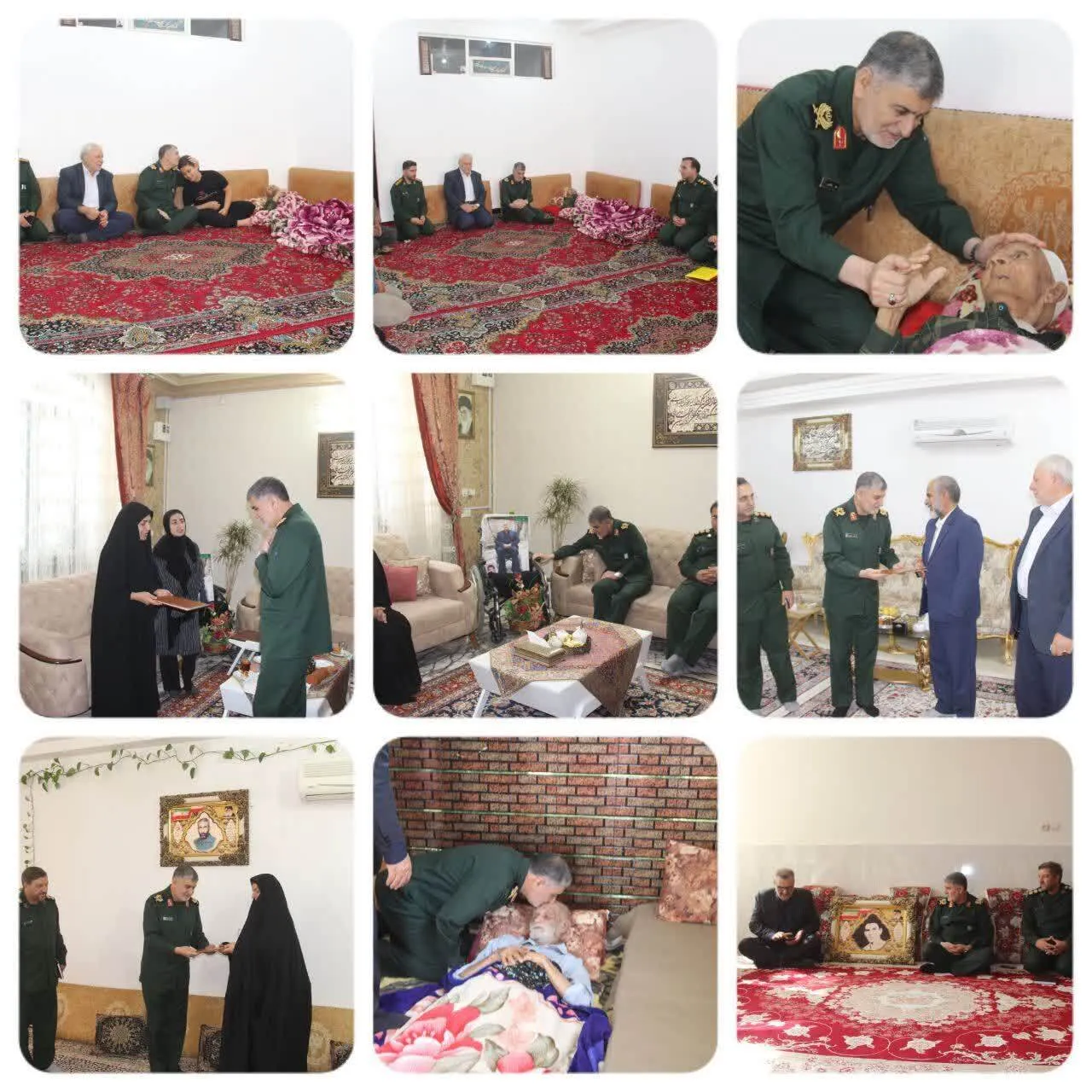 دیدار فرمانده سپاه استان با خانواده شهدا