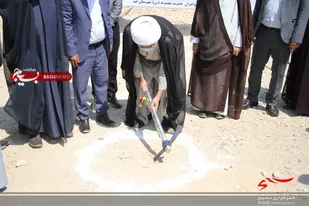 کلنگ زنی حوزه علمیه خواهران حضرت معصومه (س) شهرستان جم +تصاویر