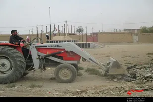ساماندهی نهر آب اسلام&zwnj;شهر آق&zwnj;گل به&zwnj;همت بسیج سازندگی ملایر
