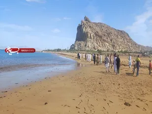 ساحل پیمایی بسیجیان حوزه شهید عالی کمب چابهار