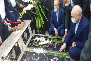 ادای احترام دکتر قالیباف به شهدای نهاوند