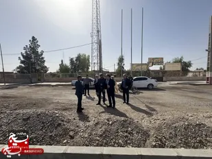 بازدید فرماندار قم از پروژه ورودی روستای قمرود