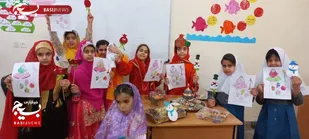 گزارش تصویری|نقاشی شب یلدا در دبستان اندیشه سبز شهرستان فارسان