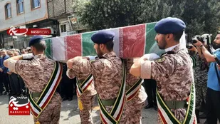 پیکر یک شهید گمنام در منجیل تشییع شد