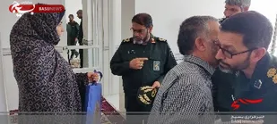 فرمانده سپاه ثارالله به همراه جمعی از مسئولین سپاه از رزمنده دفاع مقدس رضا ربانی عیادت کردند .