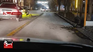 تخریب اموال عمومی در اردبیل توسط اغتشاشگران