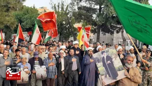 مراسم گرامیداشت شهدای راه قدس و حمایت از نیروهای مسلح در قوچان به روایت تصویر